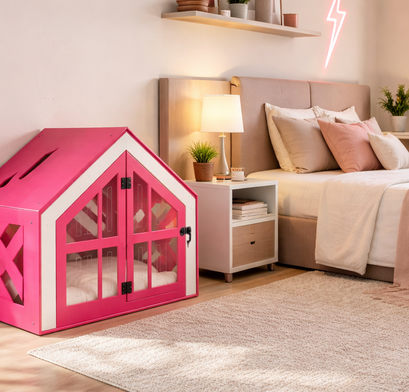 SB Pembe Modern Kedi Evi