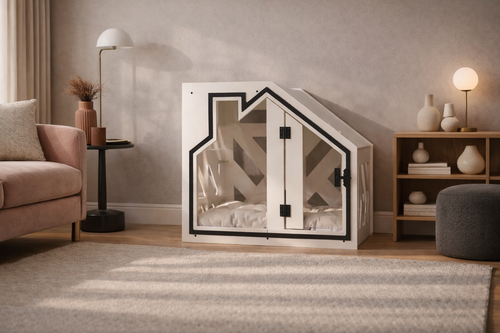 Bcl Beyaz Modern Kedi Evi