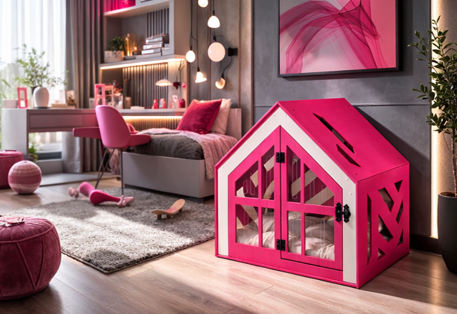 SB Pembe Modern Kedi Evi