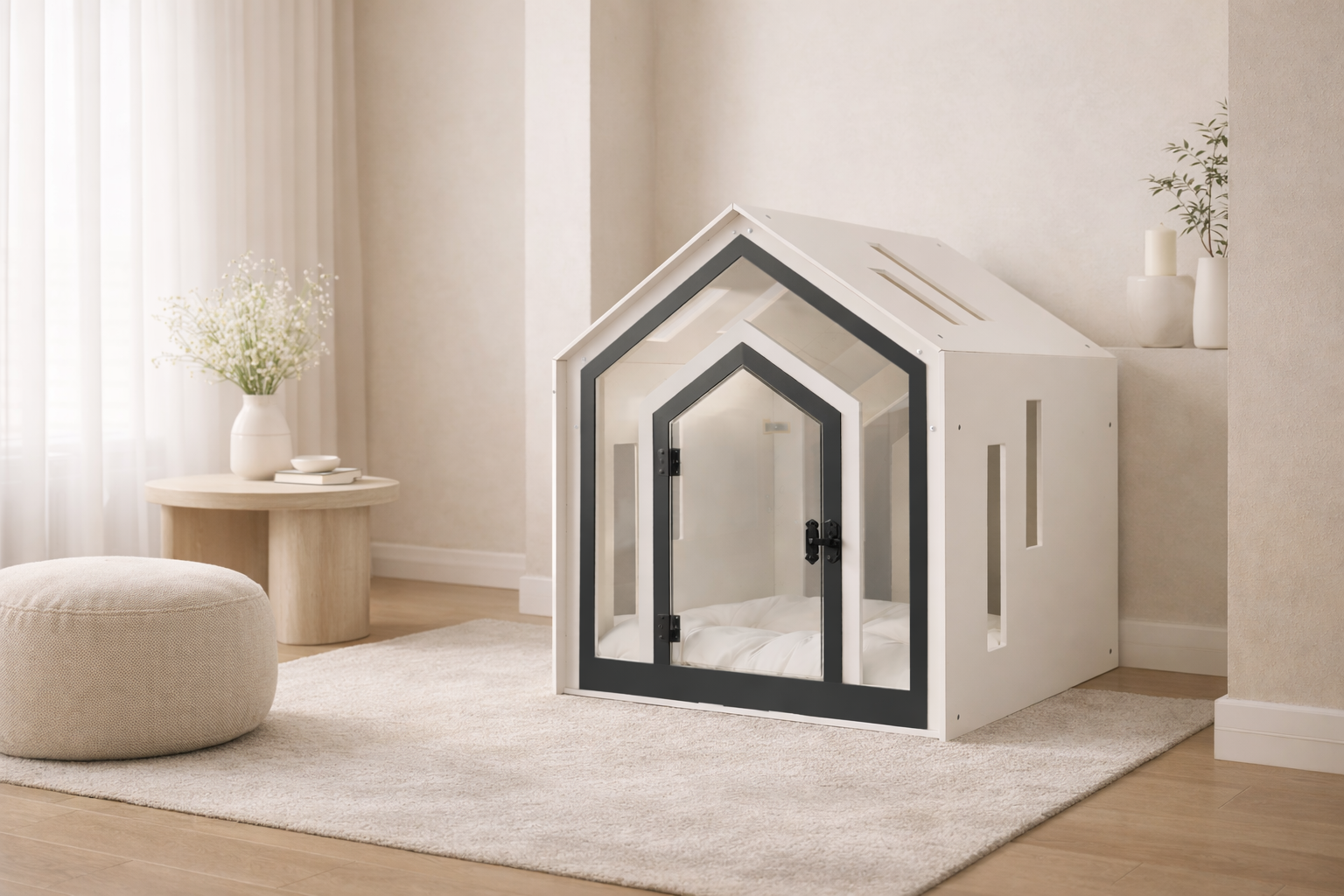 Ort Beyaz Modern Kedi Evi