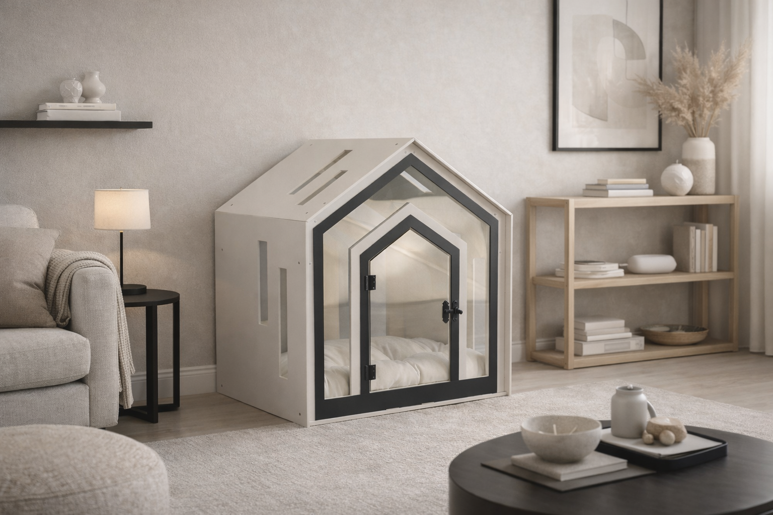 Ort Beyaz Modern Kedi Evi