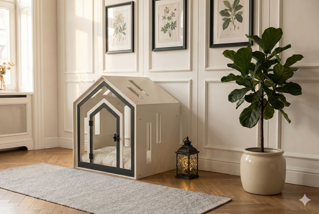 Ort Beyaz Modern Kedi Evi